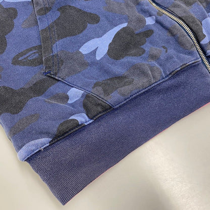 【中古品】【メンズ】 BAPE BY A BATHING APE ベイプ バイ アベイシングエイプ MILO BAPE REVERSIBLE ZIP HOODIE マイロ ベイプ リバーシブル ジップ フーディー トップス 長袖 142-260613-cs-03-izu サイズ：不明 カラー：ネイビー系/ピンク 万代Net店