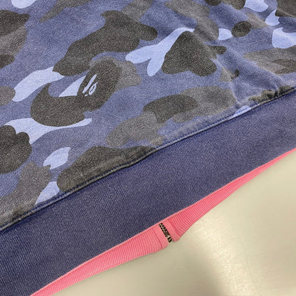 【中古品】【メンズ】 BAPE BY A BATHING APE ベイプ バイ アベイシングエイプ MILO BAPE REVERSIBLE ZIP HOODIE マイロ ベイプ リバーシブル ジップ フーディー トップス 長袖 142-260613-cs-03-izu サイズ：不明 カラー：ネイビー系/ピンク 万代Net店