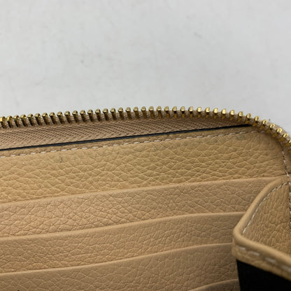 【中古品】【メンズ/レディース】 VERSACE ヴェルサーチ VIRTUS ROUND ZIP WALLET ヴィルトゥス ラウンドジップ ウォレット 長財布 181-260614-as-18-izu カラー：ベージュ 万代Net店