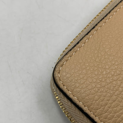 【中古品】【メンズ/レディース】 VERSACE ヴェルサーチ VIRTUS ROUND ZIP WALLET ヴィルトゥス ラウンドジップ ウォレット 長財布 181-260614-as-18-izu カラー：ベージュ 万代Net店