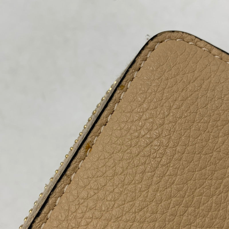 【中古品】【メンズ/レディース】 VERSACE ヴェルサーチ VIRTUS ROUND ZIP WALLET ヴィルトゥス ラウンドジップ ウォレット 長財布 181-260614-as-18-izu カラー：ベージュ 万代Net店