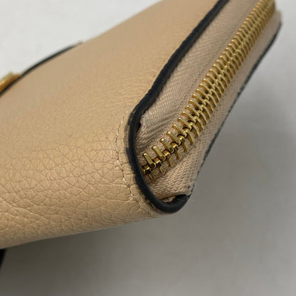 【中古品】【メンズ/レディース】 VERSACE ヴェルサーチ VIRTUS ROUND ZIP WALLET ヴィルトゥス ラウンドジップ ウォレット 長財布 181-260614-as-18-izu カラー：ベージュ 万代Net店