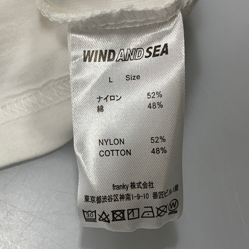 【中古品】【メンズ】 WIND AND SEA ウィンダンシー × MARTIN WHATSON マーティン ワトソン RECYCLED FISHING NET NYLON TURTLE リサイクルド・フィッシングネット ナイロン タートル S S TEE ショートスリーブ Tシャツ トップス 半袖 142-260625-ya-10-izu サイズ：L カラー：ホワイト 万代Net店