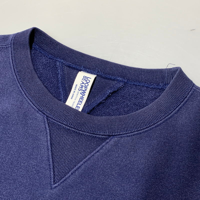 【中古品】【メンズ】 LOOPWHEELER ループウィラー BEAMS+別注 ビームスプラス 両V SWEAT SHIRT スウェット シャツ トップス 長袖 147-260627-cs-08-izu サイズ：L カラー：ネイビー 万代Net店