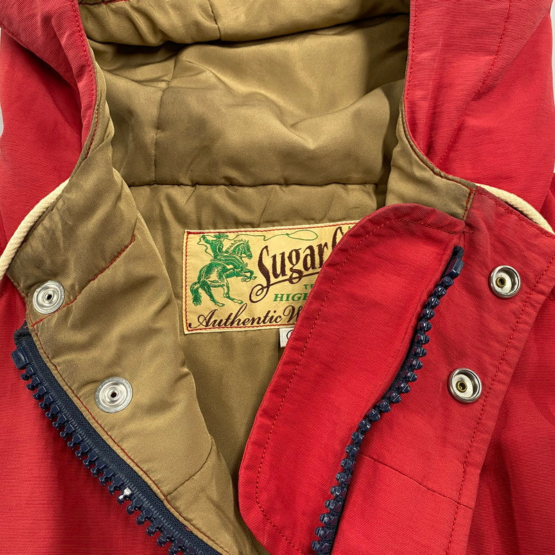 【中古品】【メンズ】 SUGAR CANE シュガーケーン SC13362 NYLON COTTON PADDING MOUNTAIN PARKA ナイロン コットン パディング マウンテン パーカー アウター 145-260615-cs-02-izu サイズ：L カラー：レッド 万代Net店