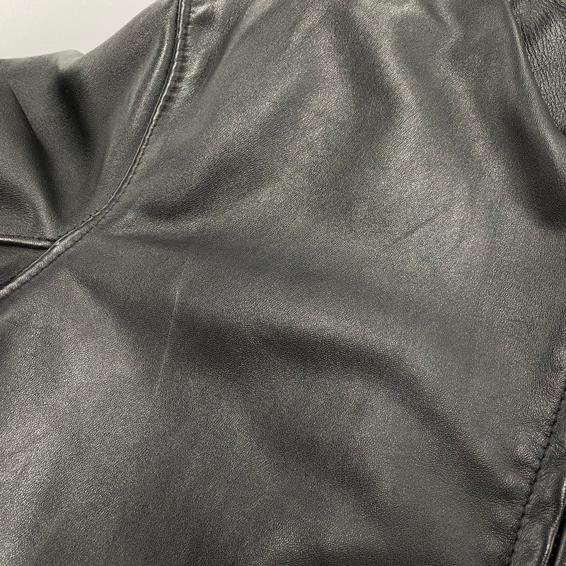 【中古品】【メンズ】 SCHOTT ショット 641 USA製 BOA LINER STANDCOLLAR SINGLE RIDERS JACKET ボア ライナー スタンドカラー シングル ライダース ジャケット アウター 145-260615-cs-01-izu サイズ：40 カラー：ブラック 万代Net店