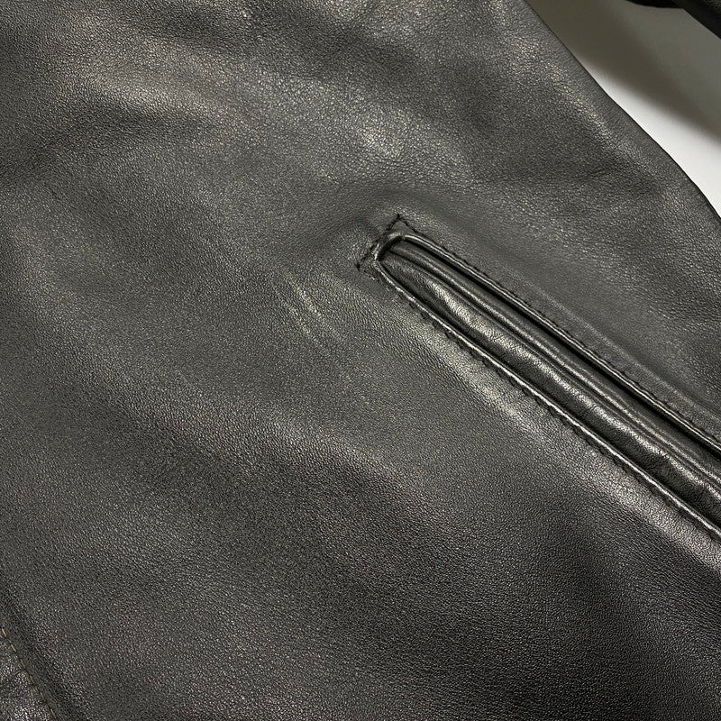 【中古品】【メンズ】 SCHOTT ショット 641 USA製 BOA LINER STANDCOLLAR SINGLE RIDERS JACKET ボア ライナー スタンドカラー シングル ライダース ジャケット アウター 145-260615-cs-01-izu サイズ：40 カラー：ブラック 万代Net店