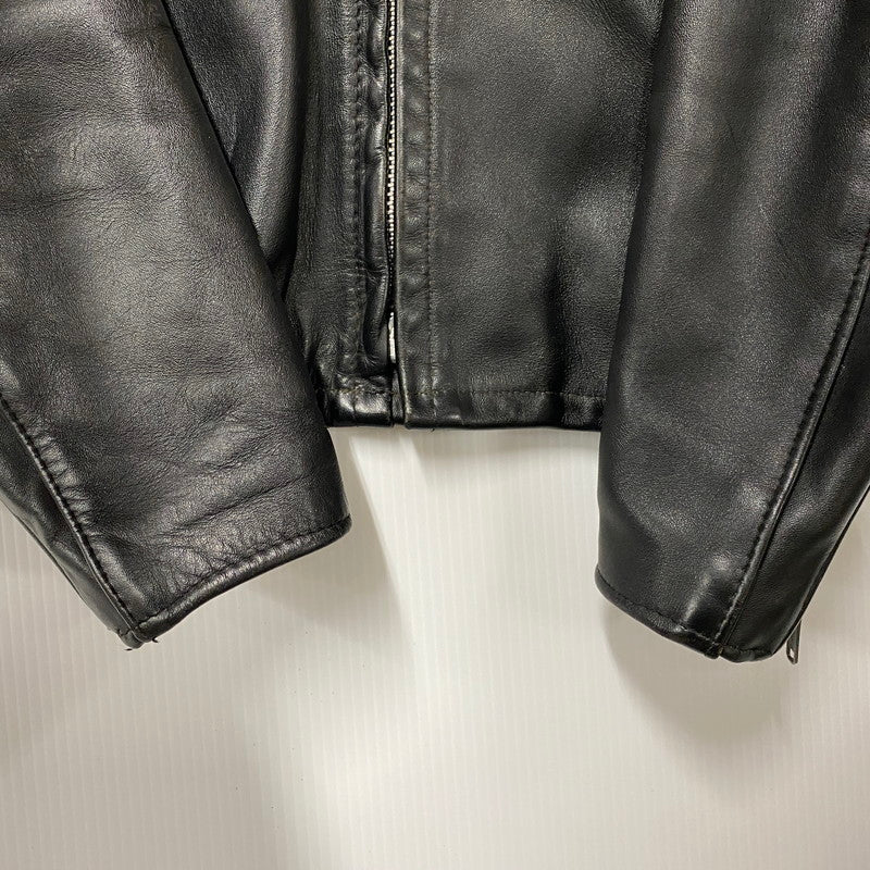 【中古品】【メンズ】 SCHOTT ショット 641 USA製 BOA LINER STANDCOLLAR SINGLE RIDERS JACKET ボア ライナー スタンドカラー シングル ライダース ジャケット アウター 145-260615-cs-01-izu サイズ：40 カラー：ブラック 万代Net店