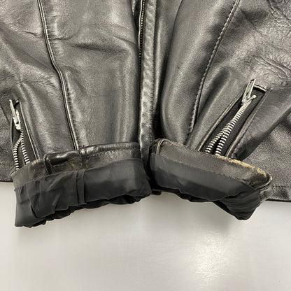 【中古品】【メンズ】 SCHOTT ショット 641 USA製 BOA LINER STANDCOLLAR SINGLE RIDERS JACKET ボア ライナー スタンドカラー シングル ライダース ジャケット アウター 145-260615-cs-01-izu サイズ：40 カラー：ブラック 万代Net店