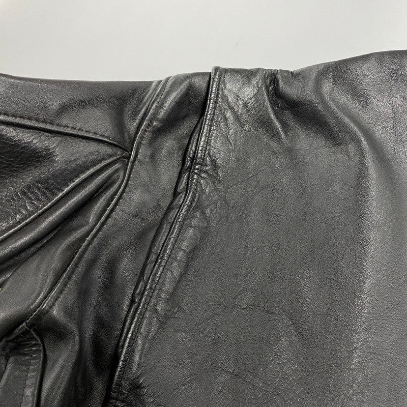 【中古品】【メンズ】 SCHOTT ショット 641 USA製 BOA LINER STANDCOLLAR SINGLE RIDERS JACKET ボア ライナー スタンドカラー シングル ライダース ジャケット アウター 145-260615-cs-01-izu サイズ：40 カラー：ブラック 万代Net店