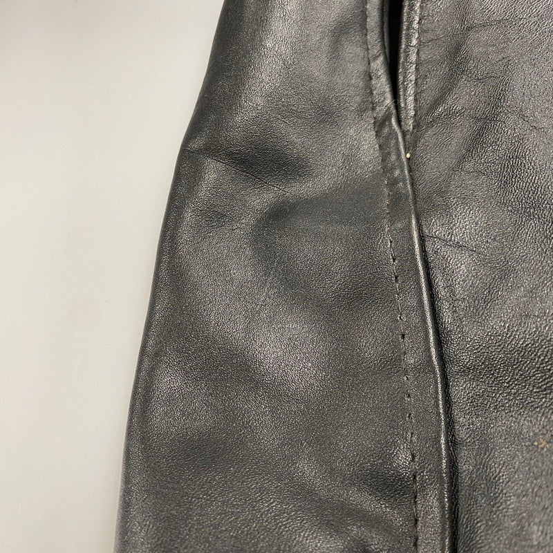 【中古品】【メンズ】 SCHOTT ショット 641 USA製 BOA LINER STANDCOLLAR SINGLE RIDERS JACKET ボア ライナー スタンドカラー シングル ライダース ジャケット アウター 145-260615-cs-01-izu サイズ：40 カラー：ブラック 万代Net店