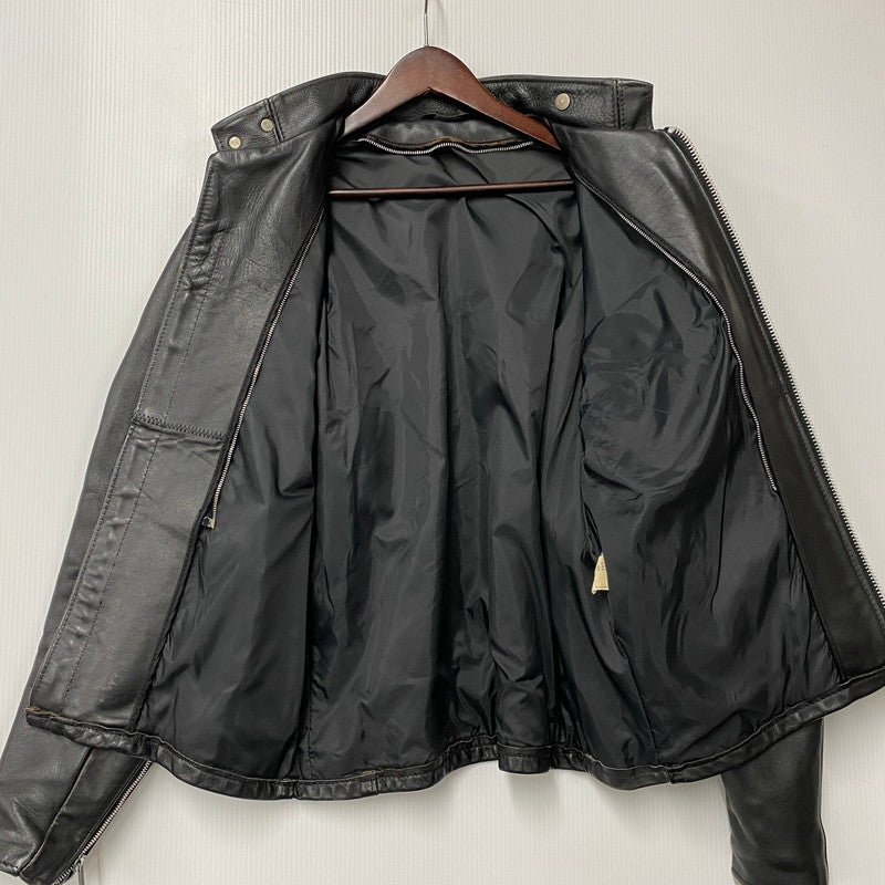 【中古品】【メンズ】 SCHOTT ショット 641 USA製 BOA LINER STANDCOLLAR SINGLE RIDERS JACKET ボア ライナー スタンドカラー シングル ライダース ジャケット アウター 145-260615-cs-01-izu サイズ：40 カラー：ブラック 万代Net店