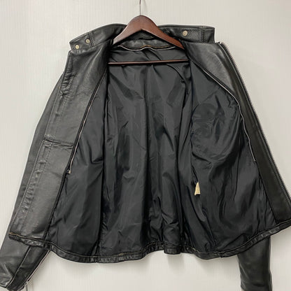 【中古品】【メンズ】 SCHOTT ショット 641 USA製 BOA LINER STANDCOLLAR SINGLE RIDERS JACKET ボア ライナー スタンドカラー シングル ライダース ジャケット アウター 145-260615-cs-01-izu サイズ：40 カラー：ブラック 万代Net店