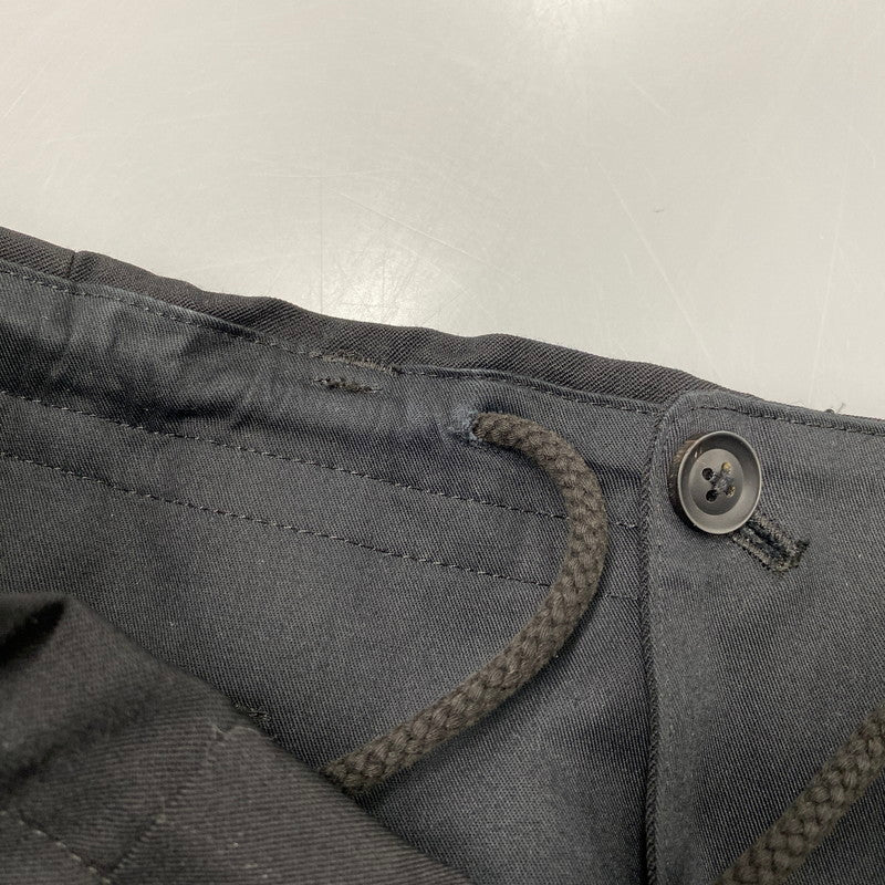 【中古品】【メンズ】 YOHJI YAMAMOTO POUR HOMME ヨウジヤマモトプールオム HM-P02-100 WOOL GABARDINE RANDOM TACK PANTS ウール ギャバジン タック パンツ 151-260617-kh-10-izu サイズ：2 カラー：ブラック 万代Net店