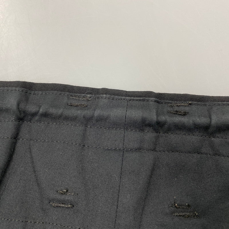 【中古品】【メンズ】 YOHJI YAMAMOTO POUR HOMME ヨウジヤマモトプールオム HM-P02-100 WOOL GABARDINE RANDOM TACK PANTS ウール ギャバジン タック パンツ 151-260617-kh-10-izu サイズ：2 カラー：ブラック 万代Net店