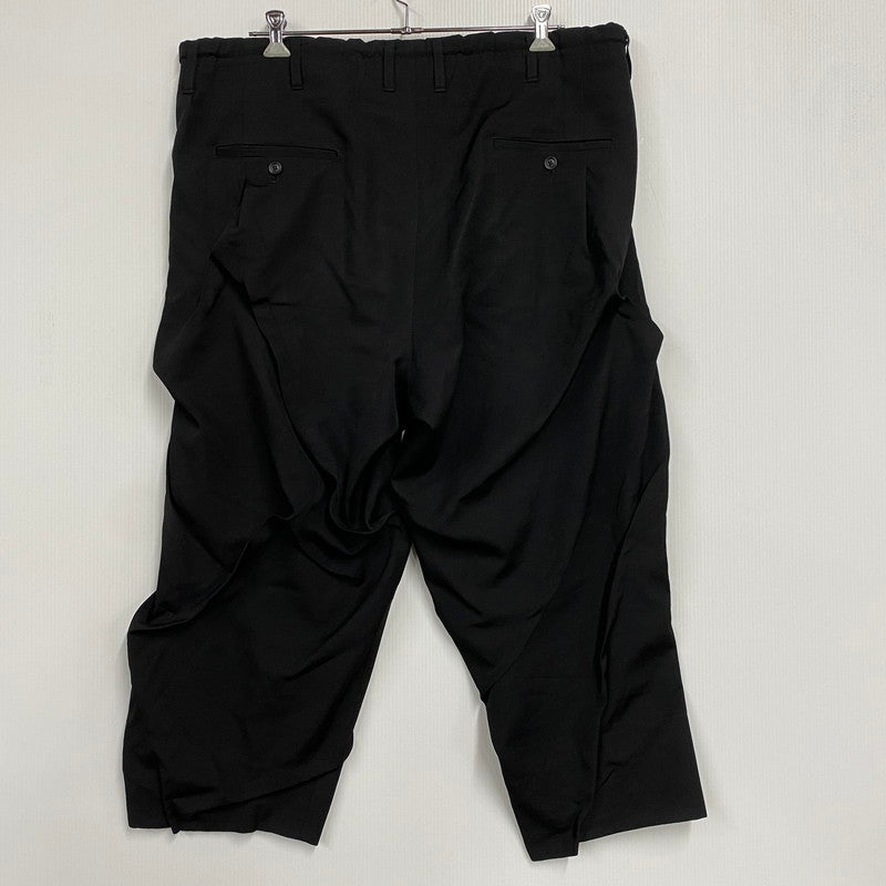 【中古品】【メンズ】 YOHJI YAMAMOTO POUR HOMME ヨウジヤマモトプールオム HM-P02-100 WOOL GABARDINE RANDOM TACK PANTS ウール ギャバジン タック パンツ 151-260617-kh-10-izu サイズ：2 カラー：ブラック 万代Net店