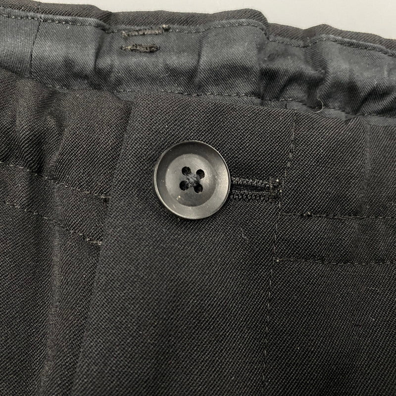 【中古品】【メンズ】 YOHJI YAMAMOTO POUR HOMME ヨウジヤマモトプールオム HM-P02-100 WOOL GABARDINE RANDOM TACK PANTS ウール ギャバジン タック パンツ 151-260617-kh-10-izu サイズ：2 カラー：ブラック 万代Net店