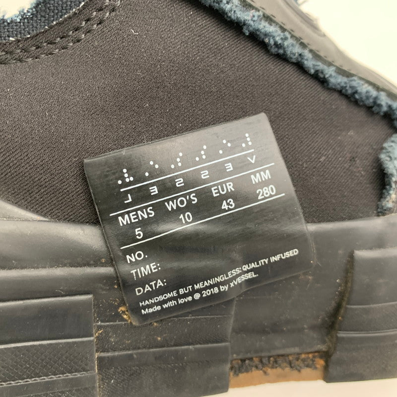 【中古品】【メンズ】 VESSEL ベッセル × YOHJI YAMAMOTO ヨウジヤマモト HD-E07-860 LOW TOP SNEAKERS ロウ トップ スニーカー 靴 162-260614-kh-03-izu サイズ：28 カラー：ブラック 万代Net店