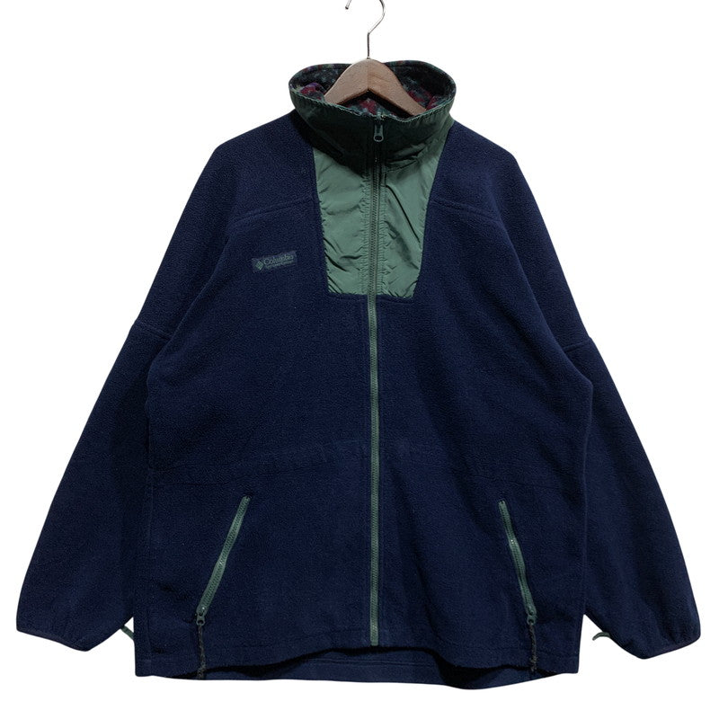 【中古品】【メンズ】 COLUMBIA コロンビア 90S FLEECE JACKET フリース ジャケット アウター 144-260627-cs-07-izu サイズ：不明 カラー：ネイビー 万代Net店