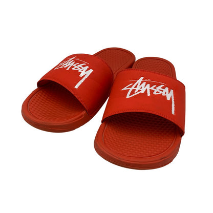 【中古品】【メンズ】 NIKE ナイキ × STUSSY ステューシー BENASSI CW2787-600 ベナッシ サンダル シューズ 靴 160-260628-as-05-izu サイズ：28cm カラー：HABANERO RED/WHITE 万代Net店