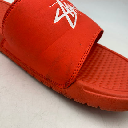 【中古品】【メンズ】 NIKE ナイキ × STUSSY ステューシー BENASSI CW2787-600 ベナッシ サンダル シューズ 靴 160-260628-as-05-izu サイズ：28cm カラー：HABANERO RED/WHITE 万代Net店