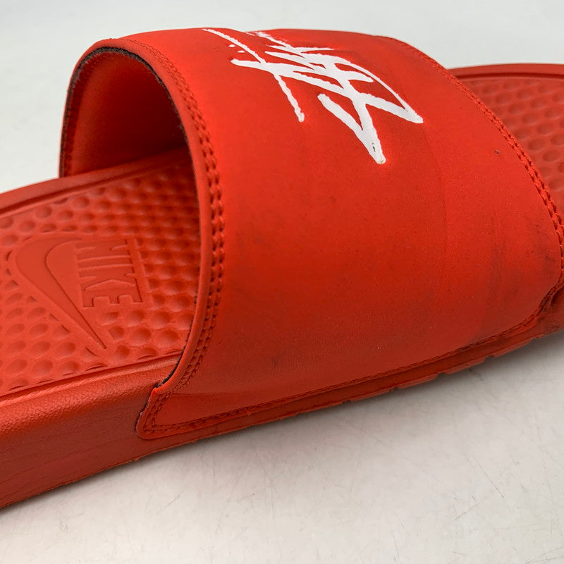 【中古品】【メンズ】 NIKE ナイキ × STUSSY ステューシー BENASSI CW2787-600 ベナッシ サンダル シューズ 靴 160-260628-as-05-izu サイズ：28cm カラー：HABANERO RED/WHITE 万代Net店