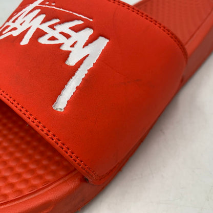 【中古品】【メンズ】 NIKE ナイキ × STUSSY ステューシー BENASSI CW2787-600 ベナッシ サンダル シューズ 靴 160-260628-as-05-izu サイズ：28cm カラー：HABANERO RED/WHITE 万代Net店