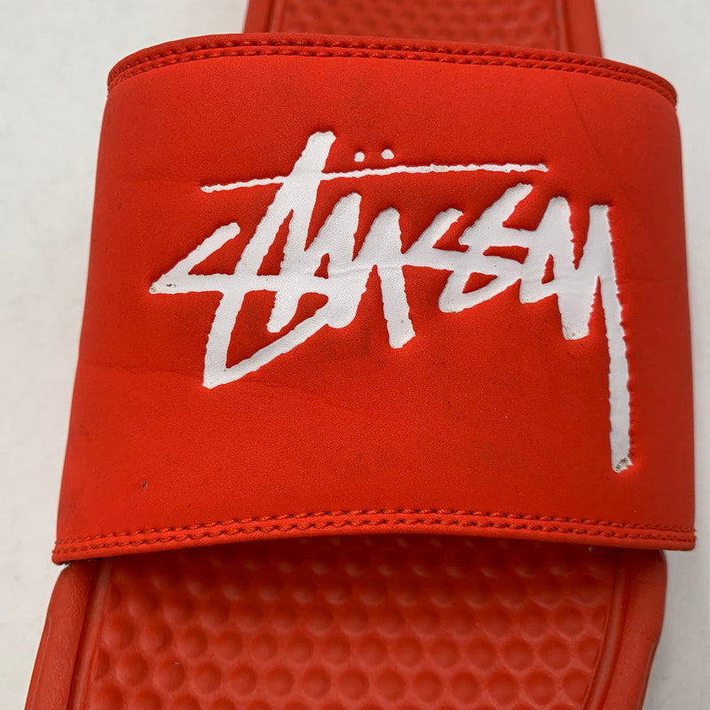 【中古品】【メンズ】 NIKE ナイキ × STUSSY ステューシー BENASSI CW2787-600 ベナッシ サンダル シューズ 靴 160-260628-as-05-izu サイズ：28cm カラー：HABANERO RED/WHITE 万代Net店