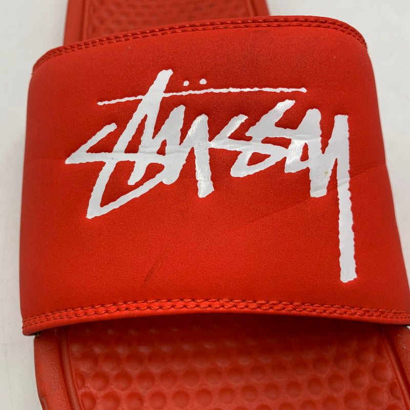 【中古品】【メンズ】 NIKE ナイキ × STUSSY ステューシー BENASSI CW2787-600 ベナッシ サンダル シューズ 靴 160-260628-as-05-izu サイズ：28cm カラー：HABANERO RED/WHITE 万代Net店