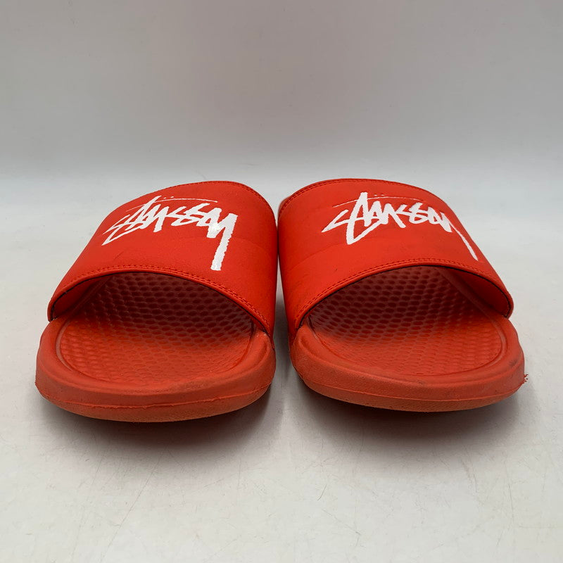 【中古品】【メンズ】 NIKE ナイキ × STUSSY ステューシー BENASSI CW2787-600 ベナッシ サンダル シューズ 靴 160-260628-as-05-izu サイズ：28cm カラー：HABANERO RED/WHITE 万代Net店