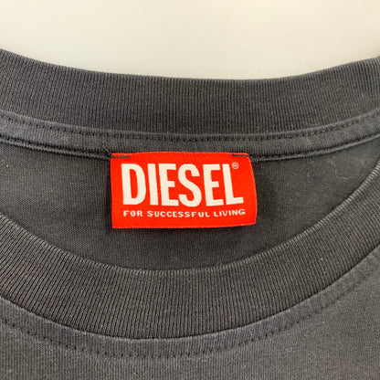 【中古品】【メンズ】 DIESEL ディーゼル T-DIEGOR-DIV LOGO SS TEE ロゴ ショートスリーブ Tシャツ トップス 半袖 141-260728-cs-14-izu サイズ：L カラー：ブラック 万代Net店
