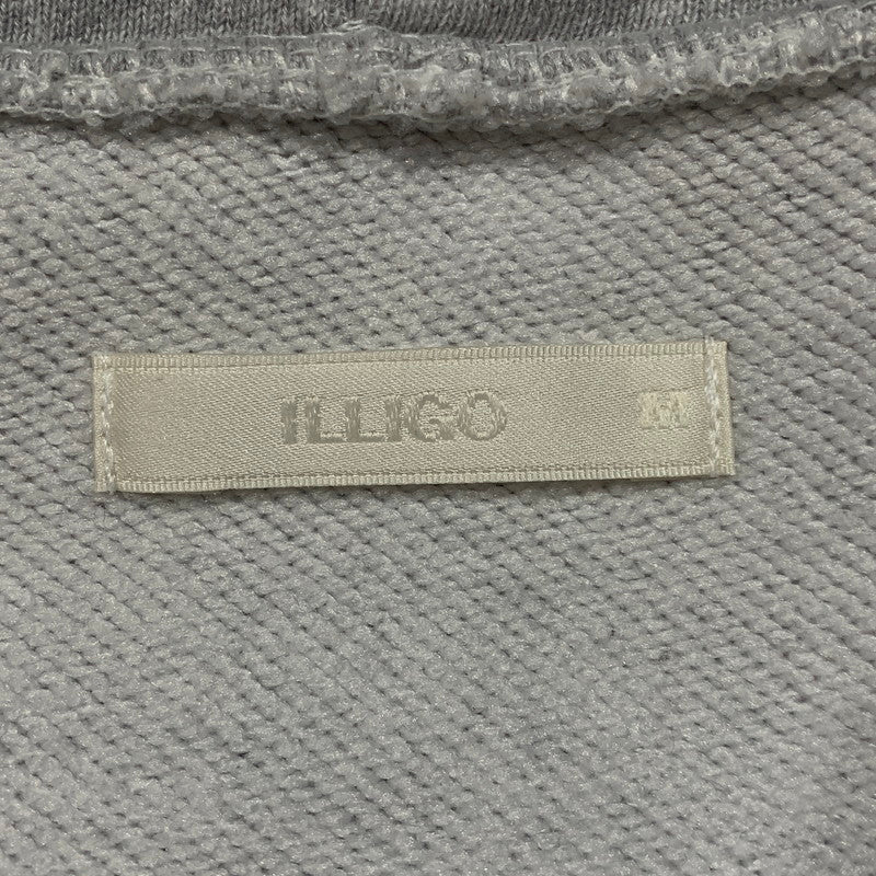 【中古品】【メンズ】 ILLIGO イリゴ 24AWOUT09 129 LOGO PATCH HOODED ロゴ パッチ フーデッド パーカー トップス 141-260627-kh-09-izu サイズ：M カラー：グレー 万代Net店