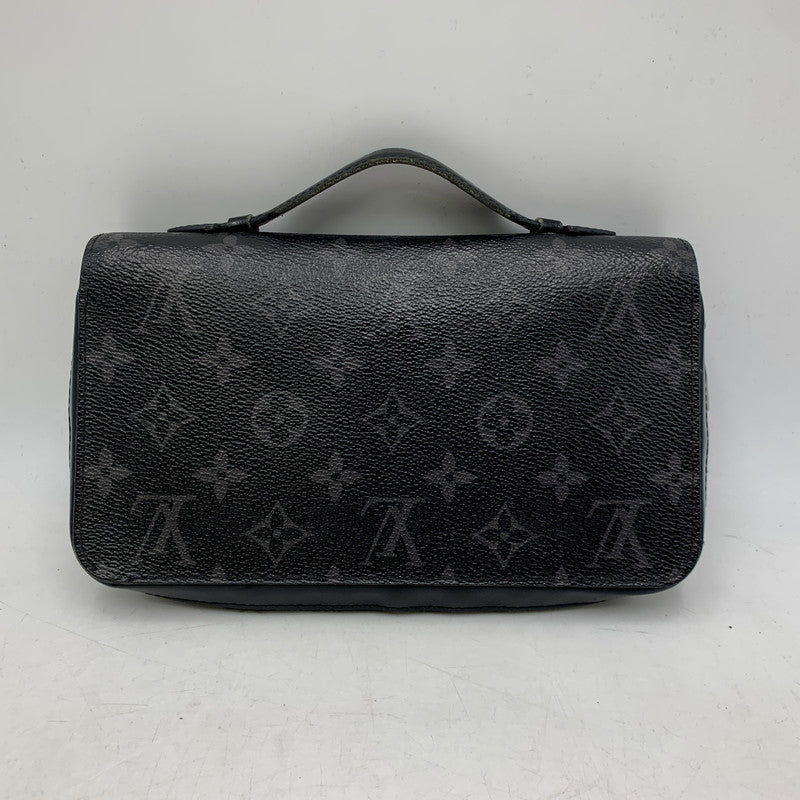 【中古品】【メンズ/レディース】 LOUIS VUITTON ルイ・ヴィトン M61698 CA3197 モノグラムエクリプス ジッピー XL ラウンドファスナー オーガナイザー 179-260614-kh-10-izu カラー：ブラック 万代Net店