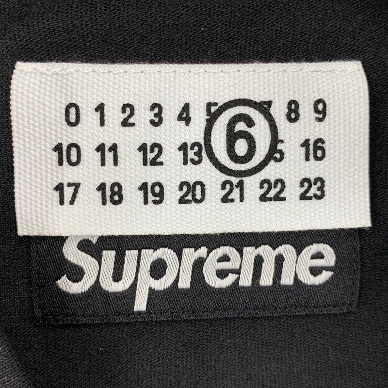 【中古美品】【メンズ】 Supreme シュプリーム × MM6 MAISON MARGIELA エムエム6 メゾン マルジェラ SPLIT S/S TEE スプリット ショートスリーブ Tシャツ 半袖 149-260614-as-25-izu サイズ：L カラー：ブラック 万代Net店