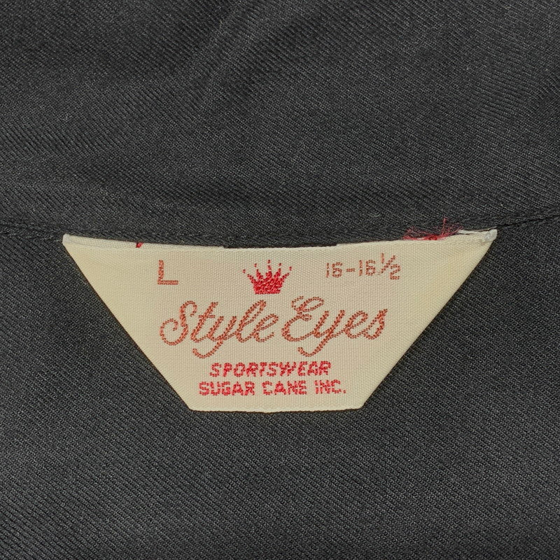 【中古品】【メンズ】 STYLE EYES SUGAR CANE スタイルアイズ シュガーケーン SE32854 DIAMOND STITCH OPENCOLLAR SHIRT ダイヤモンド ステッチ オープンカラー シャツ 145-260627-kh-04-izu サイズ：L カラー：ブラック 万代Net店