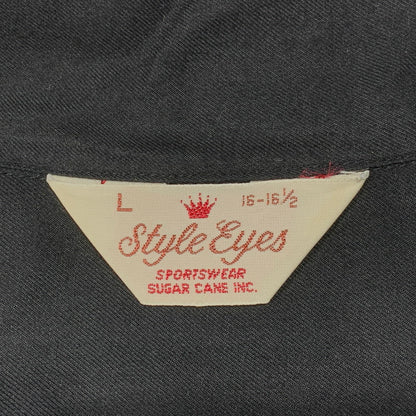 【中古品】【メンズ】 STYLE EYES SUGAR CANE スタイルアイズ シュガーケーン SE32854 DIAMOND STITCH OPENCOLLAR SHIRT ダイヤモンド ステッチ オープンカラー シャツ 145-260627-kh-04-izu サイズ：L カラー：ブラック 万代Net店