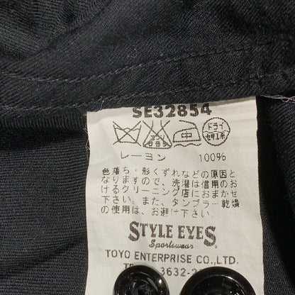 【中古品】【メンズ】 STYLE EYES SUGAR CANE スタイルアイズ シュガーケーン SE32854 DIAMOND STITCH OPENCOLLAR SHIRT ダイヤモンド ステッチ オープンカラー シャツ 145-260627-kh-04-izu サイズ：L カラー：ブラック 万代Net店