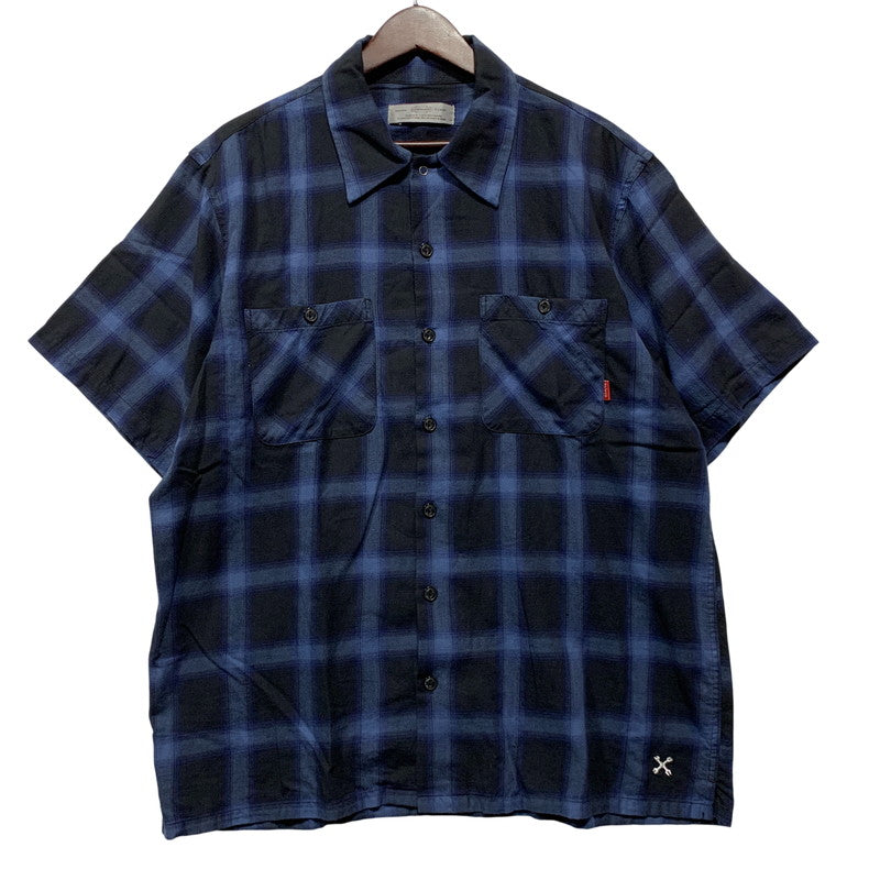 【中古品】【メンズ】 BLUCO ブルコ OL-108CO-019 SS OMBRE CHECK WORK SHIRTS ショートスリーブ オンブレ チェック ワーク シャツ トップス 145-260627-kh-08-izu サイズ：XL カラー：ブルー×ブラック 万代Net店