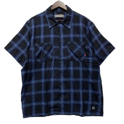【中古品】【メンズ】 BLUCO ブルコ OL-108CO-019 SS OMBRE CHECK WORK SHIRTS ショートスリーブ オンブレ チェック ワーク シャツ トップス 145-260627-kh-08-izu サイズ：XL カラー：ブルー×ブラック 万代Net店