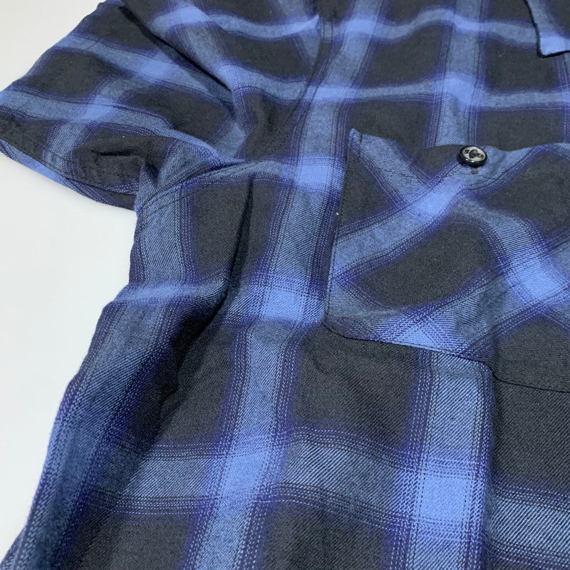 【中古品】【メンズ】 BLUCO ブルコ OL-108CO-019 SS OMBRE CHECK WORK SHIRTS ショートスリーブ オンブレ チェック ワーク シャツ トップス 145-260627-kh-08-izu サイズ：XL カラー：ブルー×ブラック 万代Net店