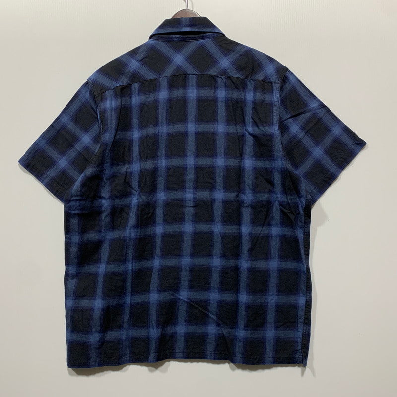 【中古品】【メンズ】 BLUCO ブルコ OL-108CO-019 SS OMBRE CHECK WORK SHIRTS ショートスリーブ オンブレ チェック ワーク シャツ トップス 145-260627-kh-08-izu サイズ：XL カラー：ブルー×ブラック 万代Net店