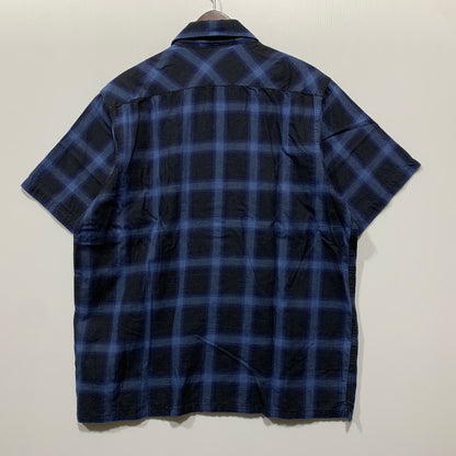 【中古品】【メンズ】 BLUCO ブルコ OL-108CO-019 SS OMBRE CHECK WORK SHIRTS ショートスリーブ オンブレ チェック ワーク シャツ トップス 145-260627-kh-08-izu サイズ：XL カラー：ブルー×ブラック 万代Net店