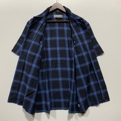 【中古品】【メンズ】 BLUCO ブルコ OL-108CO-019 SS OMBRE CHECK WORK SHIRTS ショートスリーブ オンブレ チェック ワーク シャツ トップス 145-260627-kh-08-izu サイズ：XL カラー：ブルー×ブラック 万代Net店