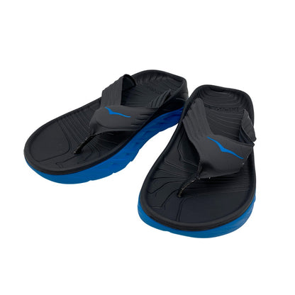 【中古品】【メンズ】 HOKAONEONE ホカオネオネ ORA RECOVERY FLIP オラ リカバリー フリップ 165-260628-as-04-izu サイズ：8 カラー：チャコール×ブルー 万代Net店