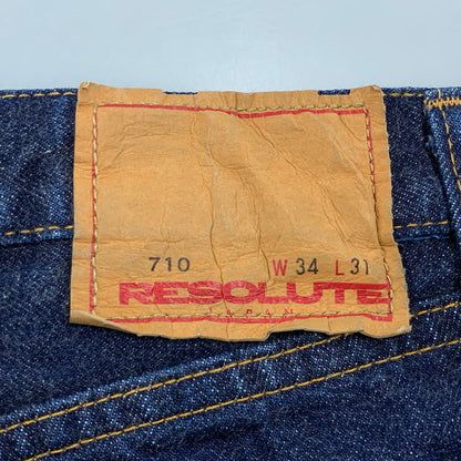 【中古品】【メンズ】 RESOLUTE リゾルト 710 DENIM PANTS デニム パンツ ボトムス 156-260616-kh-09-izu サイズ：34×31 カラー：インディゴ 万代Net店