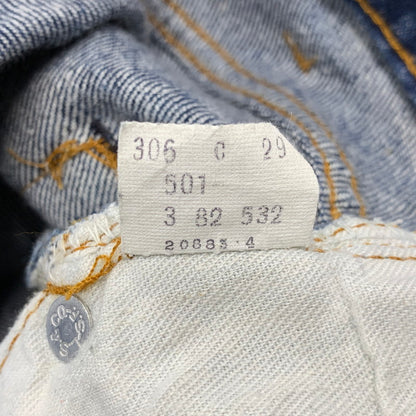 【中古品】【メンズ】 LEVI’S リーバイス 刻印532 SMALL-E 不均等V ケアタグ 黒カン 脇割 通常R 平行ステッチ 501 DENIM PANTS スモールE デニム パンツ ボトムス 157-260616-kh-10-izu サイズ：29×34 カラー：インディゴ 万代Net店
