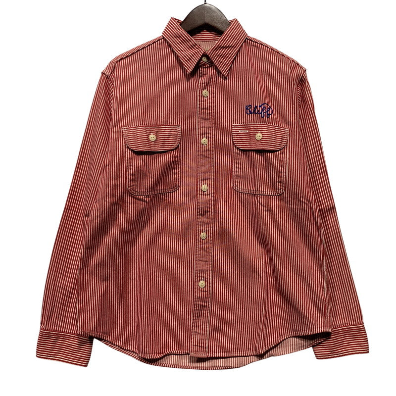 【中古品】【メンズ】 SUGAR CANE シュガーケーン SC27988 HICKORY STRIPE WORK LS SHIRT ヒッコリー ストライプ ロングスリーブ ワーク シャツ トップス 145-260627-kh-03-izu サイズ：M カラー：レッド×ホワイト 万代Net店