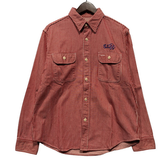 【中古品】【メンズ】 SUGAR CANE シュガーケーン SC27988 HICKORY STRIPE WORK LS SHIRT ヒッコリー ストライプ ロングスリーブ ワーク シャツ トップス 145-260627-kh-03-izu サイズ：M カラー：レッド×ホワイト 万代Net店