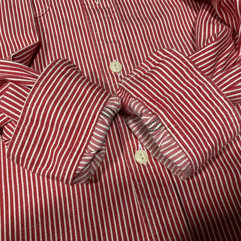 【中古品】【メンズ】 SUGAR CANE シュガーケーン SC27988 HICKORY STRIPE WORK LS SHIRT ヒッコリー ストライプ ロングスリーブ ワーク シャツ トップス 145-260627-kh-03-izu サイズ：M カラー：レッド×ホワイト 万代Net店