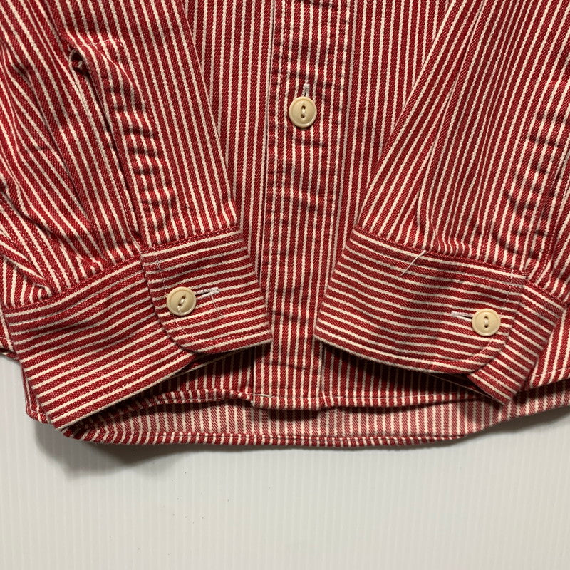 【中古品】【メンズ】 SUGAR CANE シュガーケーン SC27988 HICKORY STRIPE WORK LS SHIRT ヒッコリー ストライプ ロングスリーブ ワーク シャツ トップス 145-260627-kh-03-izu サイズ：M カラー：レッド×ホワイト 万代Net店